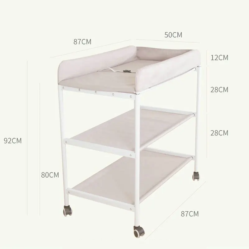 Cambiador multifuncional para bebé con almohadilla, estación de cama para el cuidado de pañales para recién nacidos para uso doméstico - imagen 4