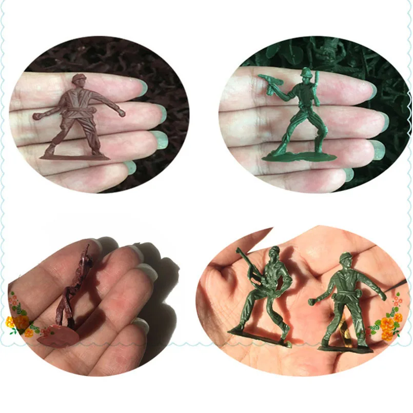 Juego de figuras de acción de plástico para niños, Kit de accesorios educativos de 4cm, modelo de soldado militar, bolso de mano, decoración del hogar, 307 unids/set - imagen 5