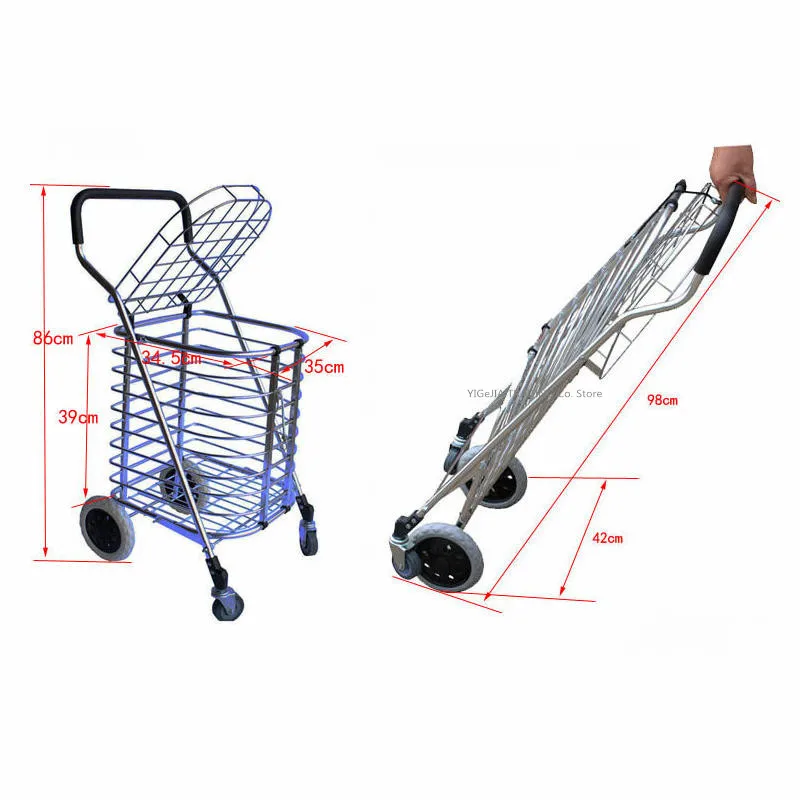Carrito compras niños plegable bandeja portaobjetos - imagen 2