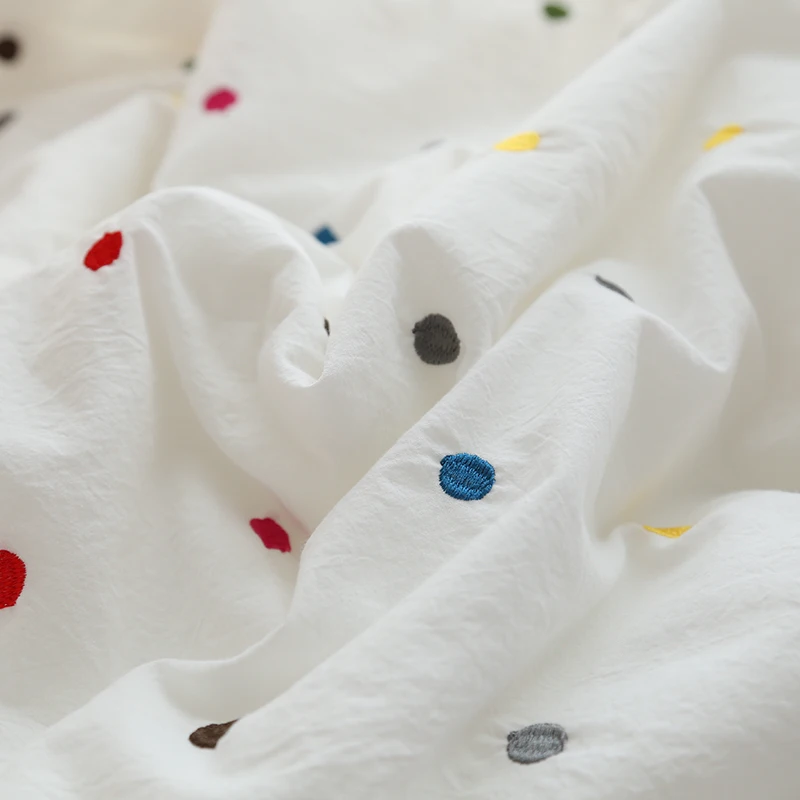 Edredón de muselina de algodón para cama de bebé, edredón con bordado de estrellas de arcoíris, edredón para cuna de niños, colcha - imagen 4