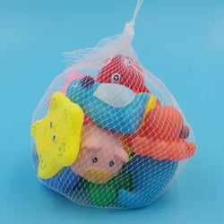 Juguetes de baño con flotador y sonido para bebé – Animales suaves de goma