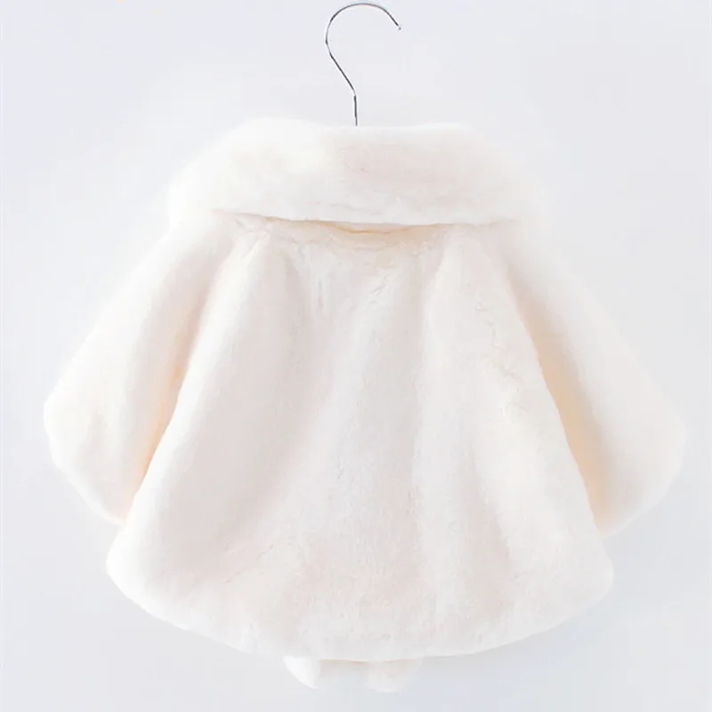 Poncho para bebé niña de piel sintética – Abrigo otoñal - imagen 4