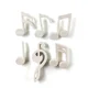 6pc White Music Sign