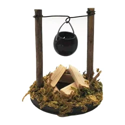 Estufa colgante de madera 1/12 para muñecas – Decoración jardín