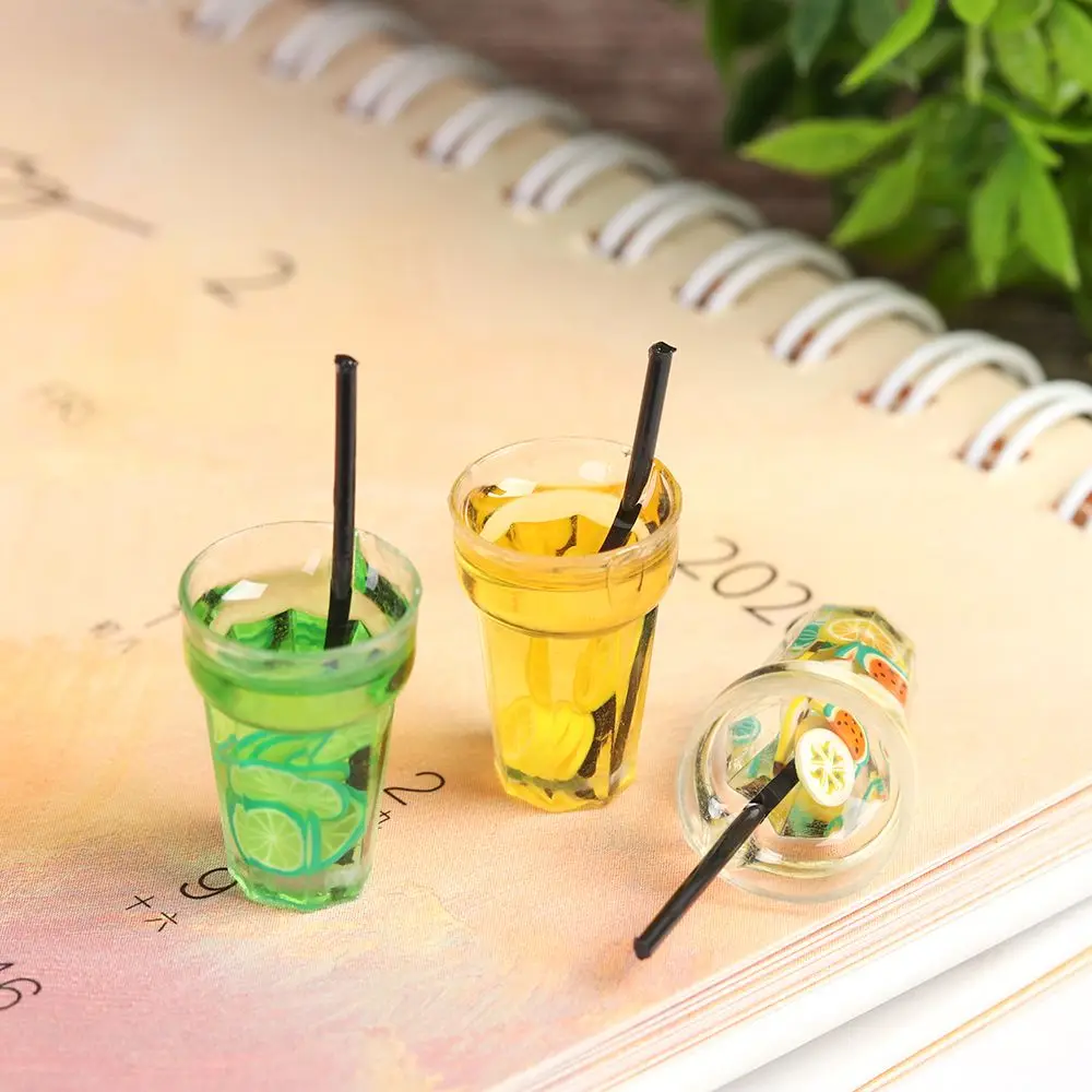 Adornos de resina para muñeca, micropaisaje, juguete DIY, Mini escena de té de frutas, modelo, accesorios para casa de muñecas, comida en miniatura, tiro, 1 ud. - imagen 3