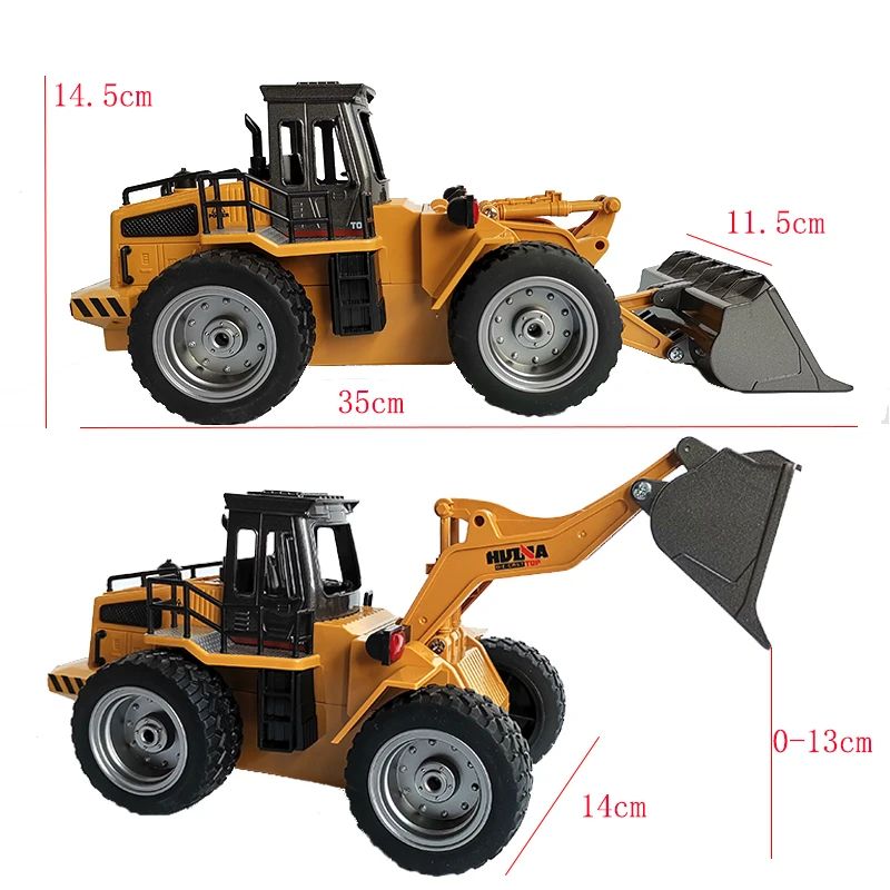 Huina 1520: Tractor RC 1:18 con pala y carretilla elevadora - imagen 4