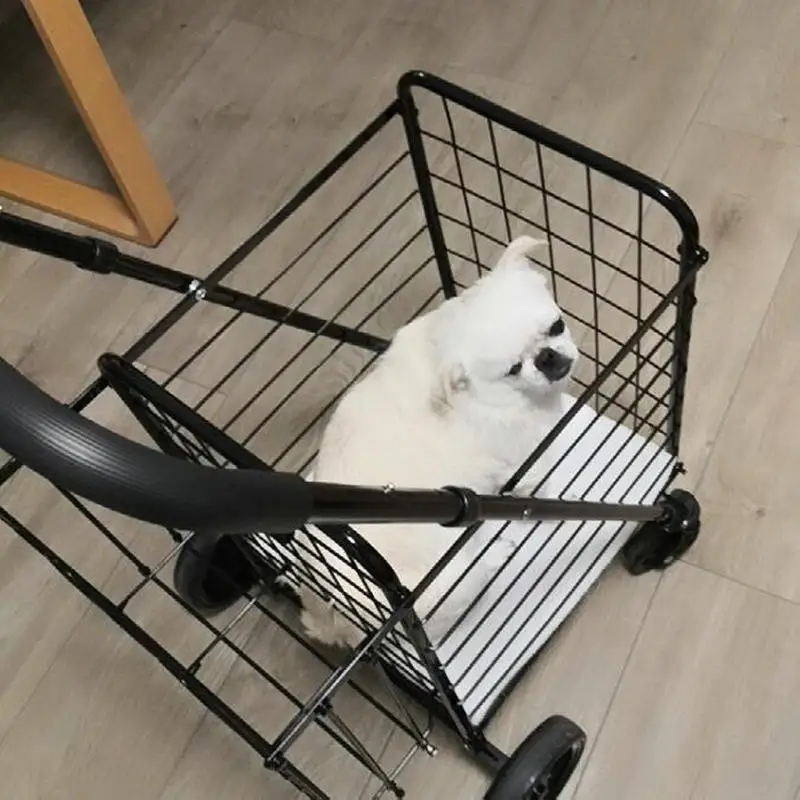 Carrito plegable con cesta delantera 48 L y trasera 10 L, 30 kg - imagen 5