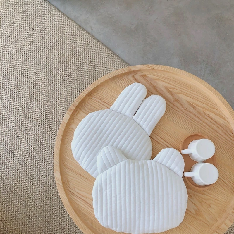Almohada plana de algodón para bebé – Forma de conejo - imagen 2