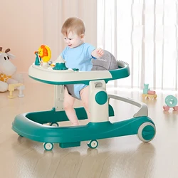 Andador de bebé con ruedas, asiento ajustable multifuncional, carro de empuje infantil, antivuelco, 0 a 24 meses