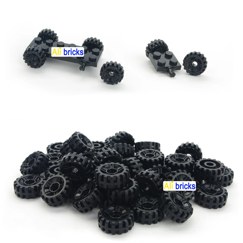 Bloques de construcción DIY para niños, figuras de bloques con asiento y ruedas de eje de 1x2 2x2, tamaño creativo educativo Compatible con juguetes 2926