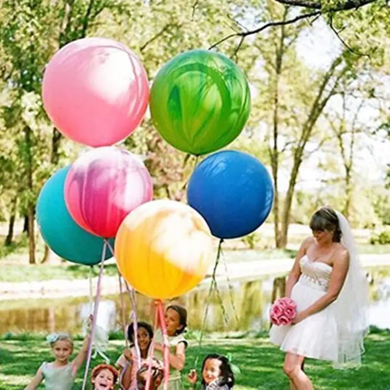 Globo gigante de látex Inflable, redondo, grueso, decoración para fiesta de boda, 36 pulgadas, 10 Uds. - imagen 5