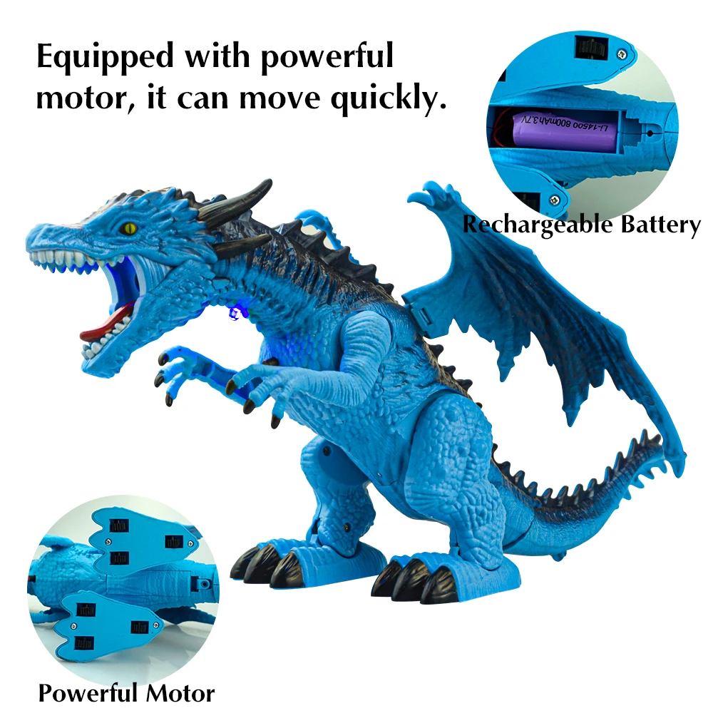 Spitfire Dinosaurio robot teledirigido con LED – Juguete educativo - imagen 3