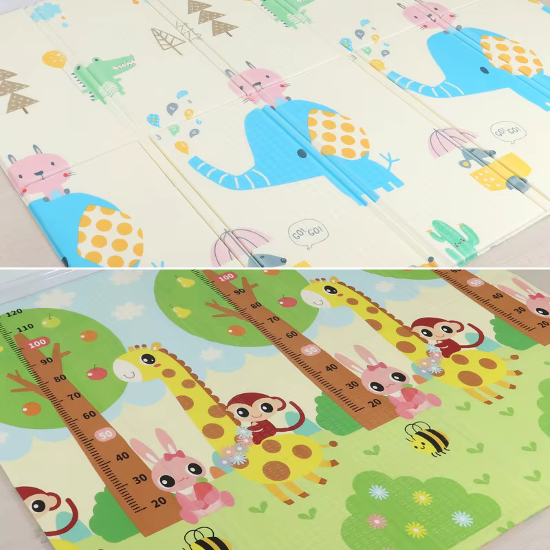 Alfombra de juego plegable para bebé con superficie acolchada - imagen 3