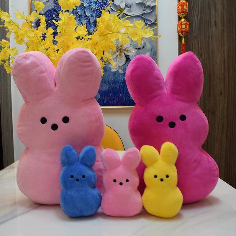 15cm 20cm 50 conejito de Pascua Peeps juguetes de peluche lindo conejo simulación Animal relleno muñeca niños almohada suave regalos para niños y niñas - imagen 3