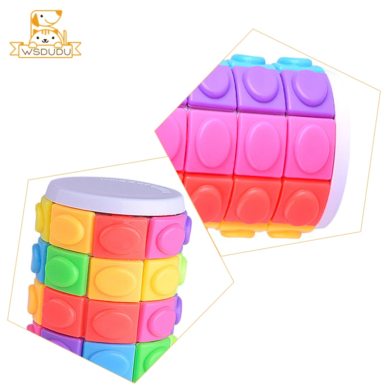 Rompecabezas de cilindro giratorio, cubo de 5x8 capas, juguete antiestrés, bloque deslizante, vástago educativo, regalo para niños y adultos, juego lógico - imagen 3