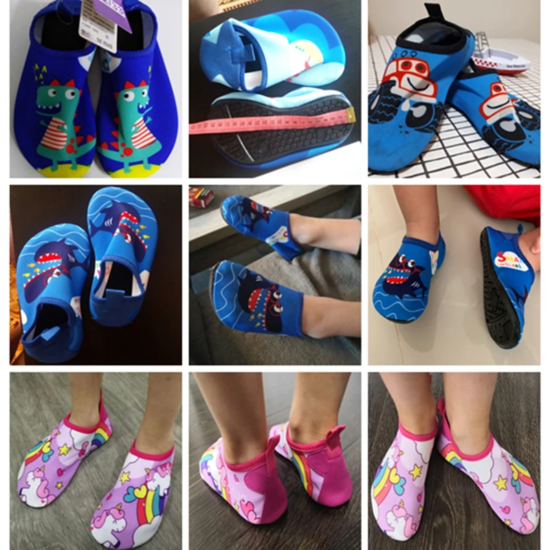 Zapatillas de unicornio para niños, Pantufa Infantil, zapatos de agua para niños, calzado de natación de secado rápido, calcetines acuáticos descalzos para playa, piscina, niños - imagen 4