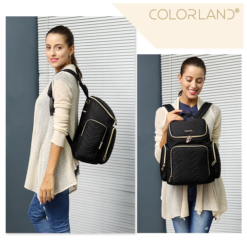 COLORLAND Bolsa para pañales bebé mochila cochecito silla de ruedas - imagen 2
