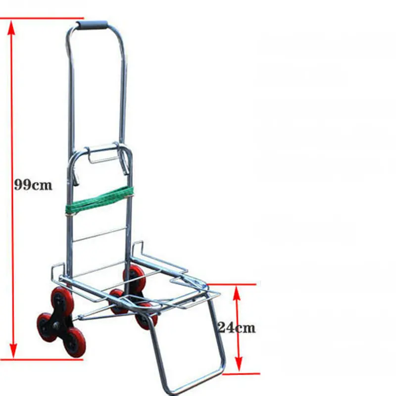 Dolly escalador de escaleras portátil, carrito de compras plegable, carro de utilidad, carro de comestibles - imagen 4