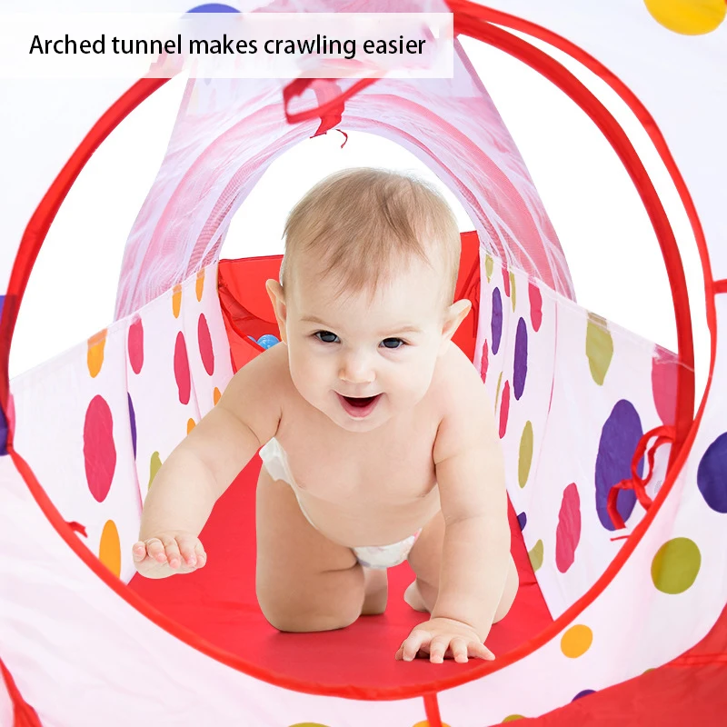IMBABY Parque infantil plegable con tienda, túnel y bolas para bebés - imagen 3