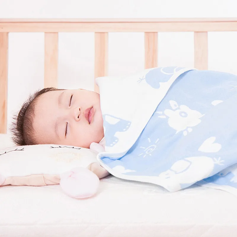 Toalla de gasa de algodón de muselina de 6 capas, manta para niños, Toalla de baño 100% gruesa de alta calidad, 110x110cm, tacto suave para niños - imagen 3