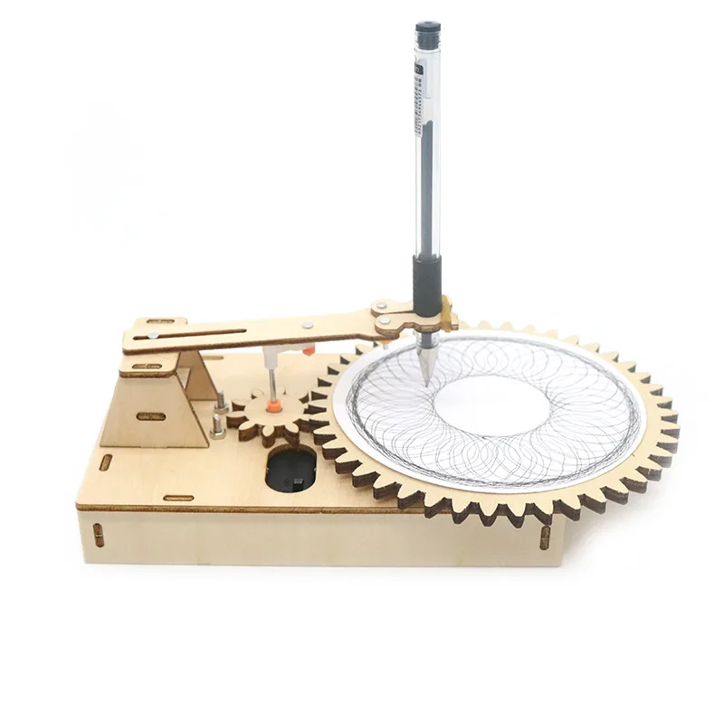 Máquina de dibujo eléctrica de madera, Kit de Tecnología Educativa, modelo DIY - imagen 5