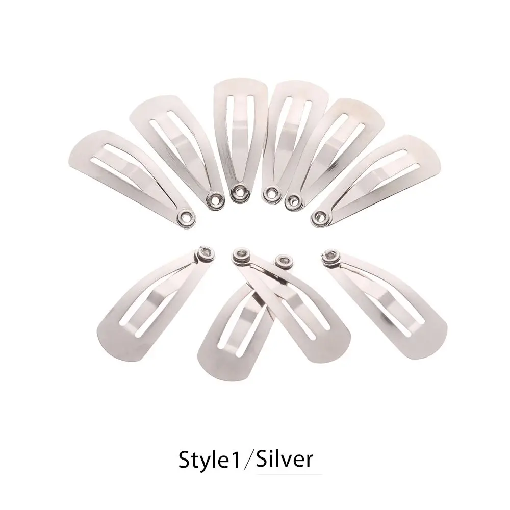 10 Uds. De accesorios de horquilla para muñecas DIY, 3 estilos, Mini pinza para la cabeza Matal/plástico, pinza para el pelo para niños, pinzas para la cabeza - imagen 4