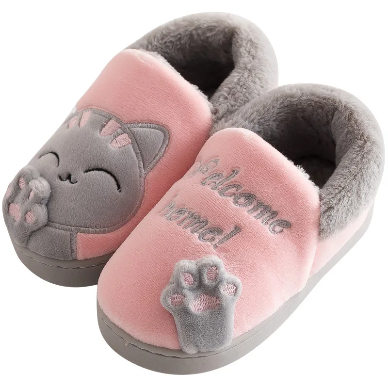 Zapatillas antideslizantes de algodón con dibujos para niños y niñas - imagen 3