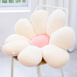Almohada infantil de felpa floral – Estampado margarita y girasol para silla