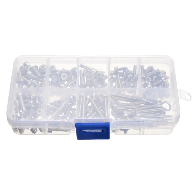 205pcs/set RC Metal Screws Stainless Steel Screw Kit with Body Shell Clip R Pins For Truck Car Accessories