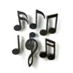 6pc Black Music Sign