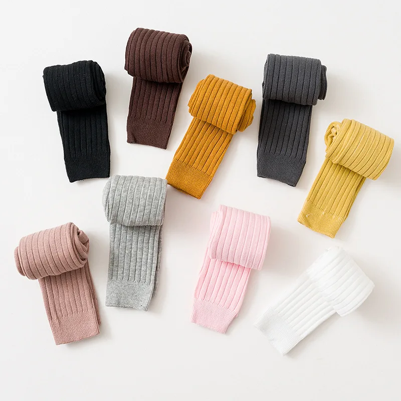 1 pieza para niñas pequeñas, suéter básico acanalado y mallas, medias sin pies, vestido para niñas pequeñas, pantalones superiores inferiores de 1 a 6 años