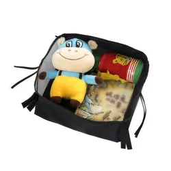 Organizador cochecito con portavasos – Bolsa negra colgante infantil