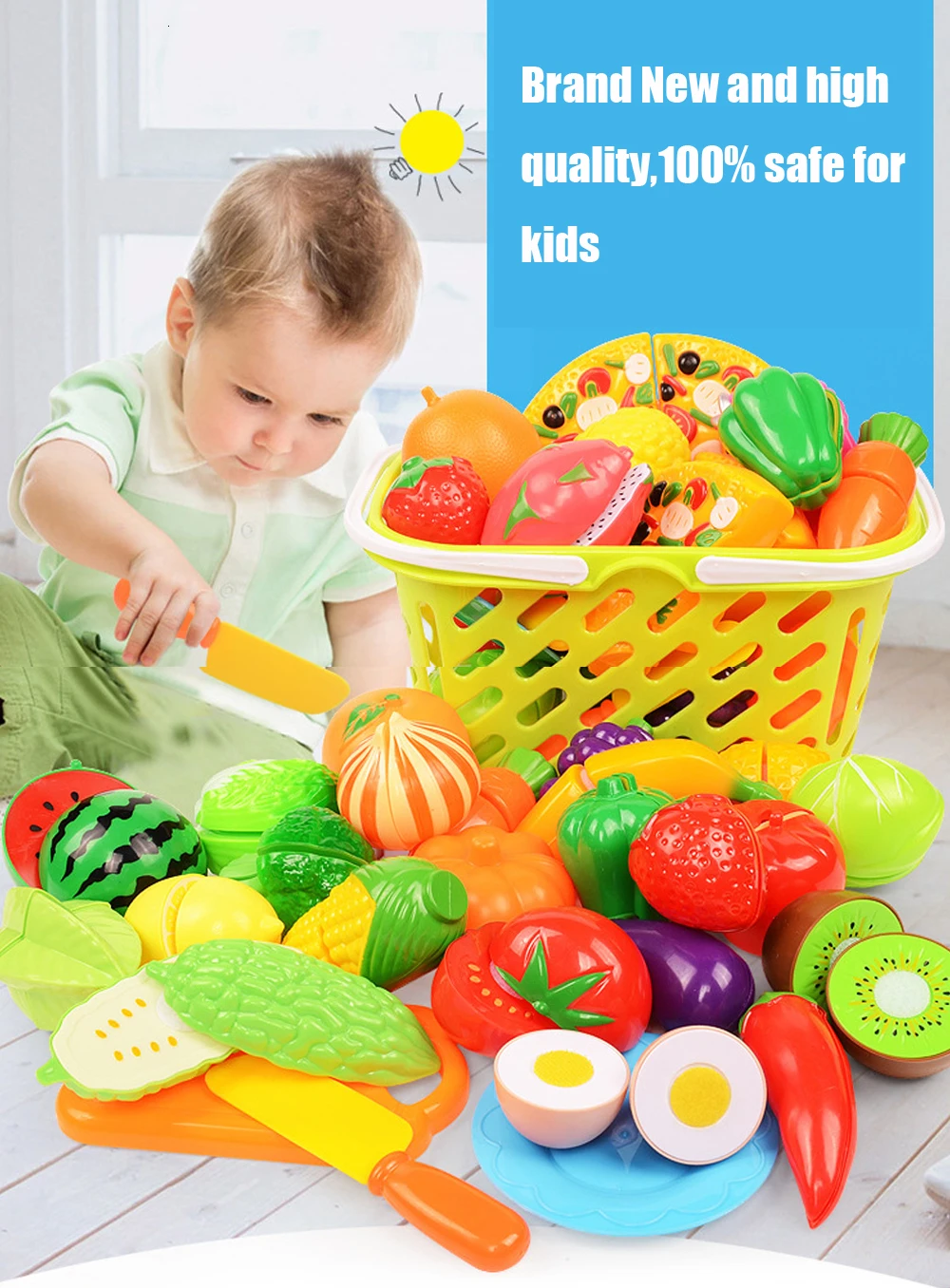 Conjunto frutas variadas - Colores vivos educativos