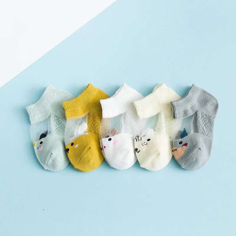 Calcetines malla con estampado de animales para bebé - imagen 5