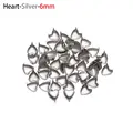 Silver-Heart 6mm