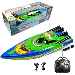 Barco teledirigido de alta velocidad para niños y principiantes, barco a motor controlado por Radio, 20 km/h, juguete de control remoto, regalos