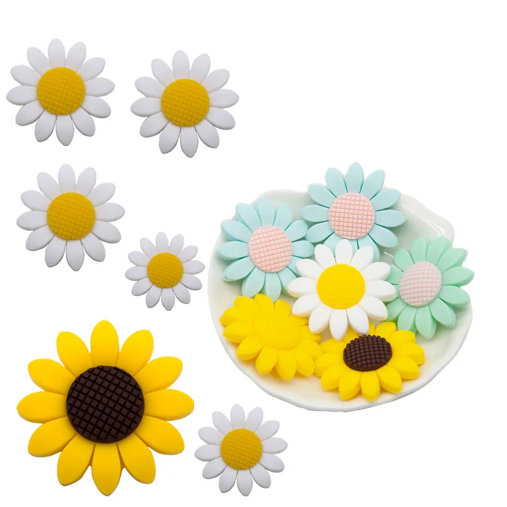 Cuentas girasol - detalle diseño floral