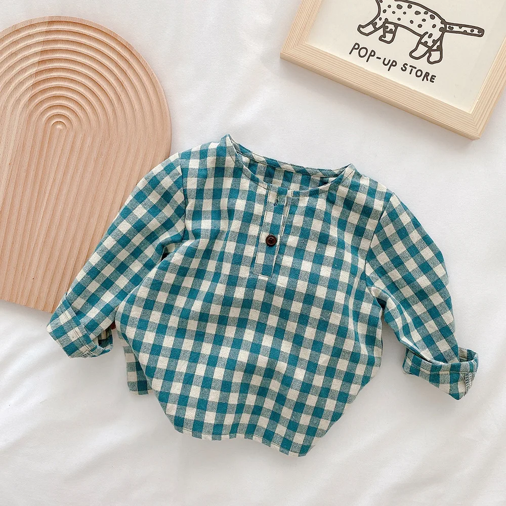 Camisas manga larga - Detalle cuello redondo