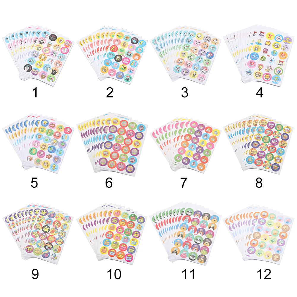 Pegatinas de recompensa de dibujos animados de estrellas para niños, pegatinas motivadoras para profesores de escuela y estudiantes, juguetes clásicos, etiqueta adhesiva de palabras, 240 piezas - imagen 5