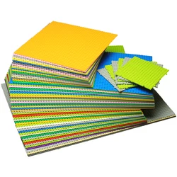 Bloques de construcción de plástico para niños, placas Base de 32x32 puntos, 50x50, color rosa, compatibles con grandes marcas, juguetes clásicos de ciudad, Mini placas de Base de bloques de construcción