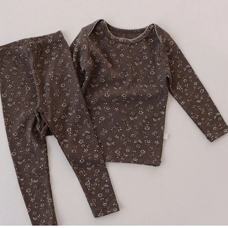 brown blouse set