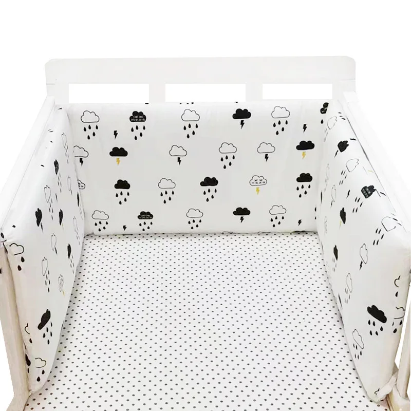 Protector de cuna con estrellas – Cojín acolchado nórdico - imagen 4