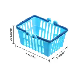 Cesta de compras para muñecas con accesorios miniaturas