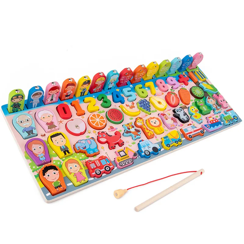 QWZ Juguetes Montessori de madera para niños - Tablero con formas - imagen 4