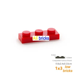 Bloques de construcción finos 1×3 para niños – Piezas compatibles DIY