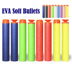50/100 Uds. Balas blandas EVA de 7,2 cm para dardos de repuesto con cabezal de agujero hueco, juguete para exteriores, pistola para niño, balas para la serie Blasters, regalos para niños