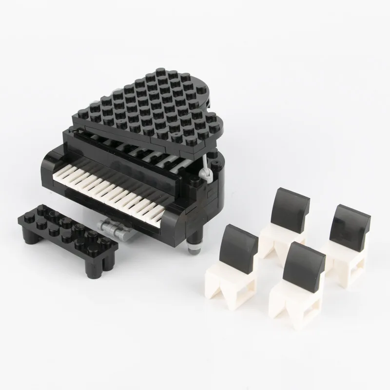 Mesa de billar Urban Street View, Piano, montaje de bloques de construcción, compatibilidad, accesorios, juguete de decoración, regalos de Navidad para niños - imagen 3