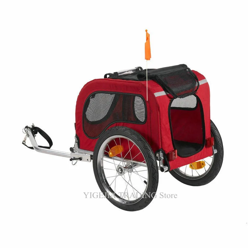 Remolque para bicicleta de mascotas con rueda neumática y enganche - imagen 2