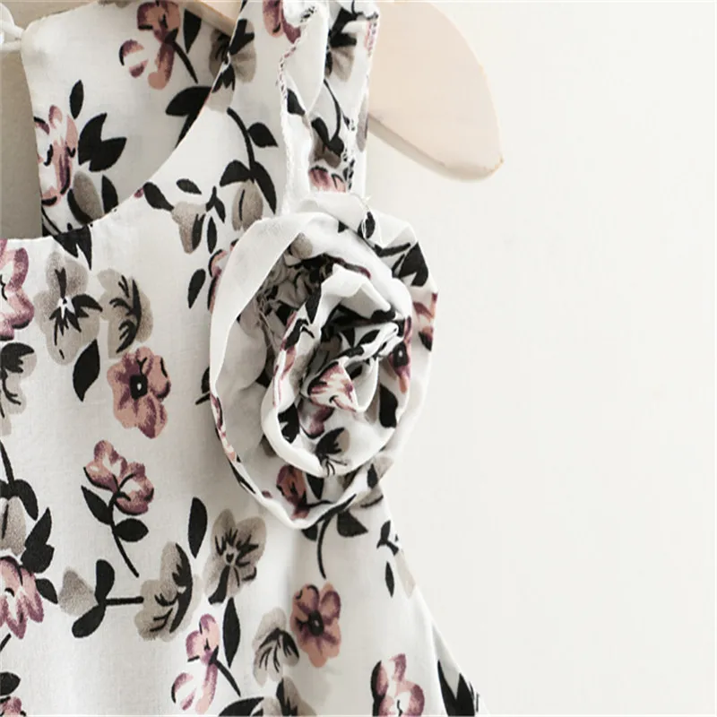 Lawadka-Vestidos estampados para niños de 2 a 6 años, sombrero de gasa sin mangas, vestido Floral de princesa para niñas, ropa de playa para niños, novedad de 2024 - imagen 3