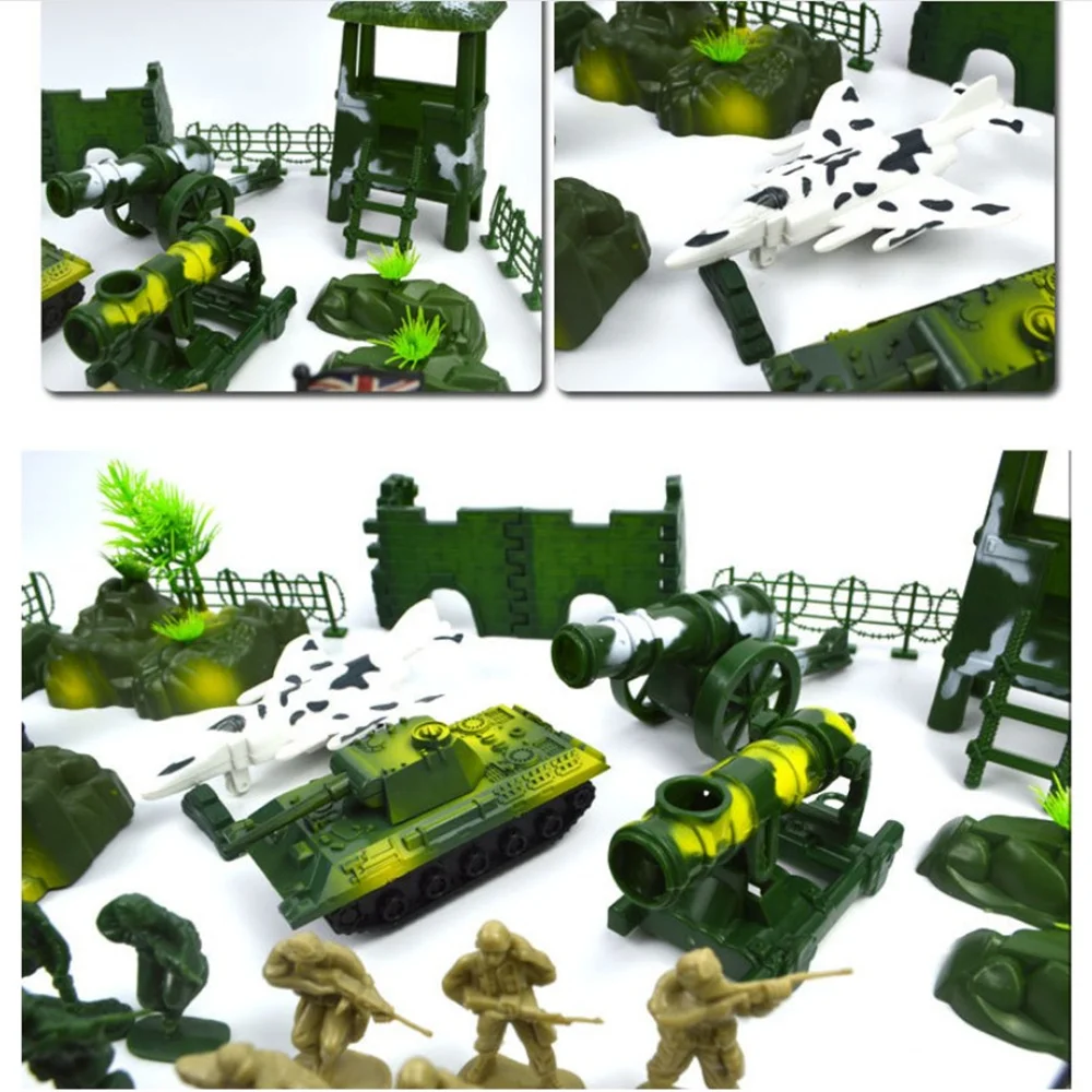 90 Uds. Figuras militares del ejército, modelo de soldados, brazos de acción, tanque estático DIY, modelo de artillería, juego para regalos de niño - imagen 4